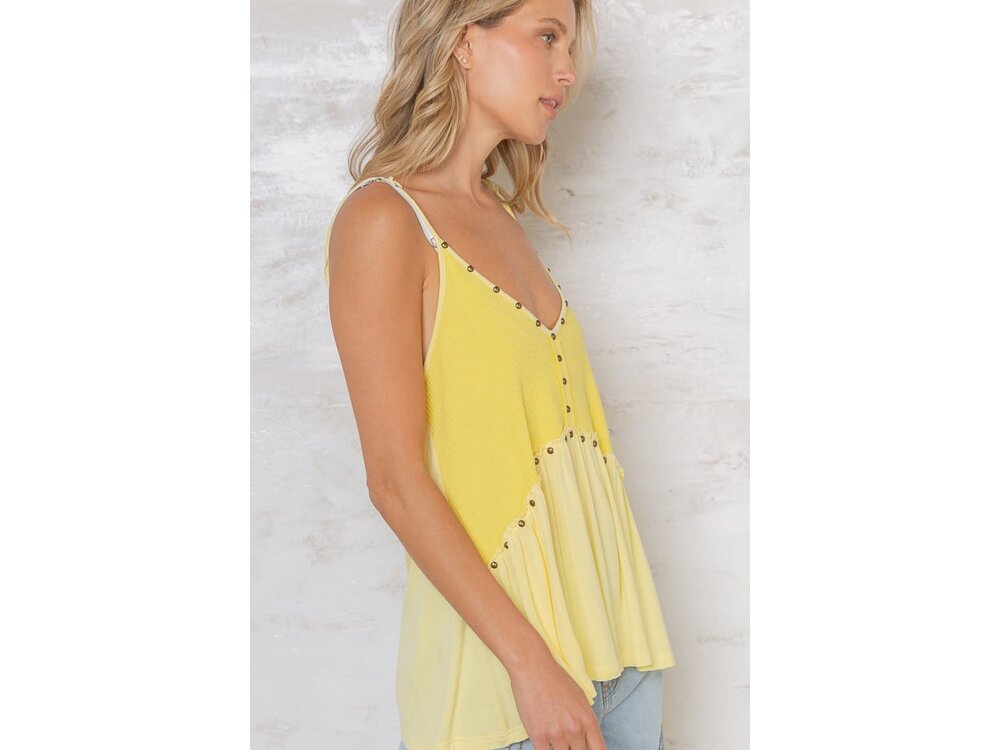 Pol Penelope Tank - YKT54 - Baby Yellow
