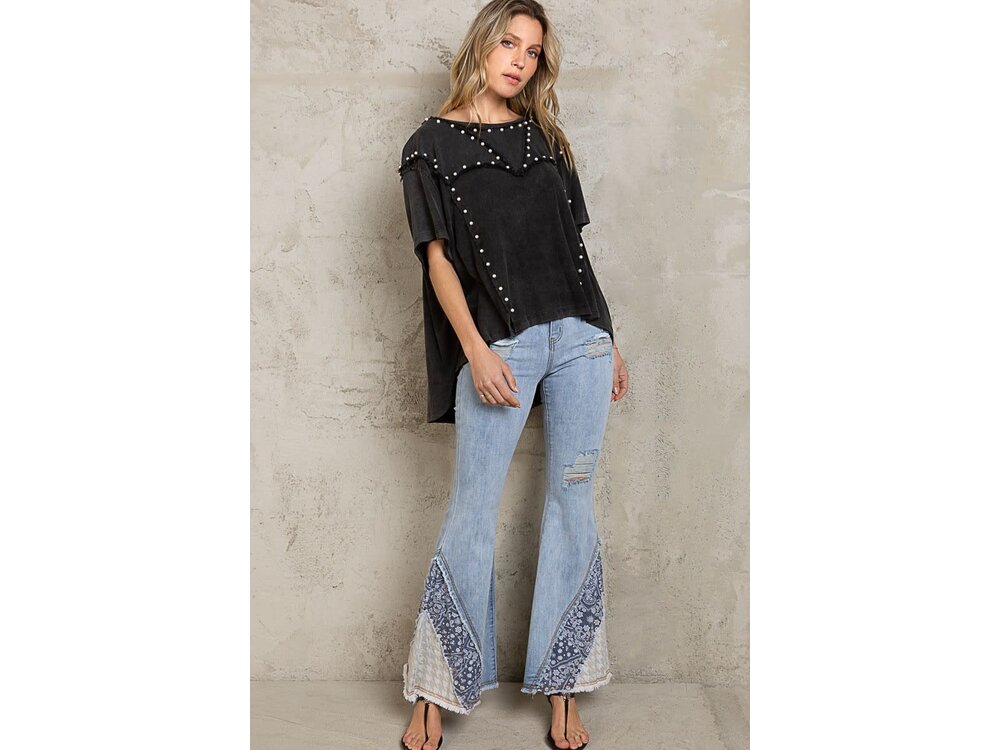 Pol Clothing Rylee Top- FKT876- Black