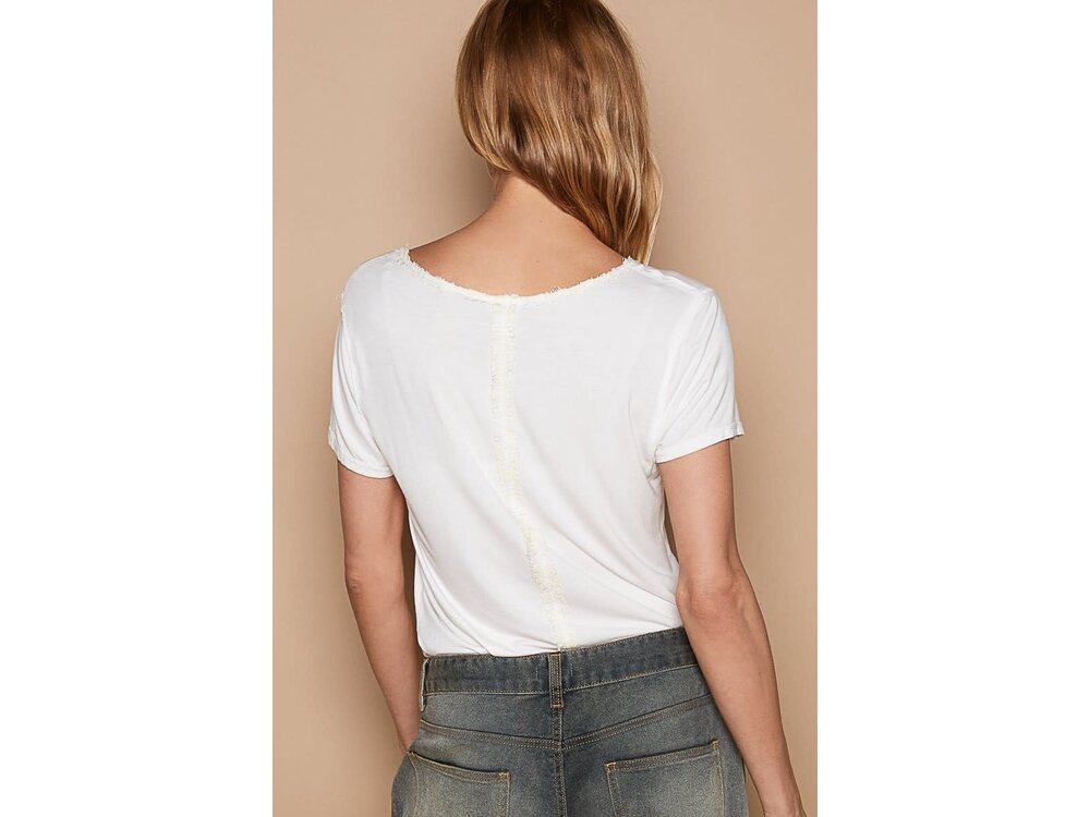 Pol Clothing Avery Top- UKT278- Off-White-