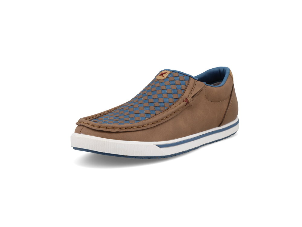 Twisted X WCA0083- Slip On Kicks- Coconut Blue Checkered-