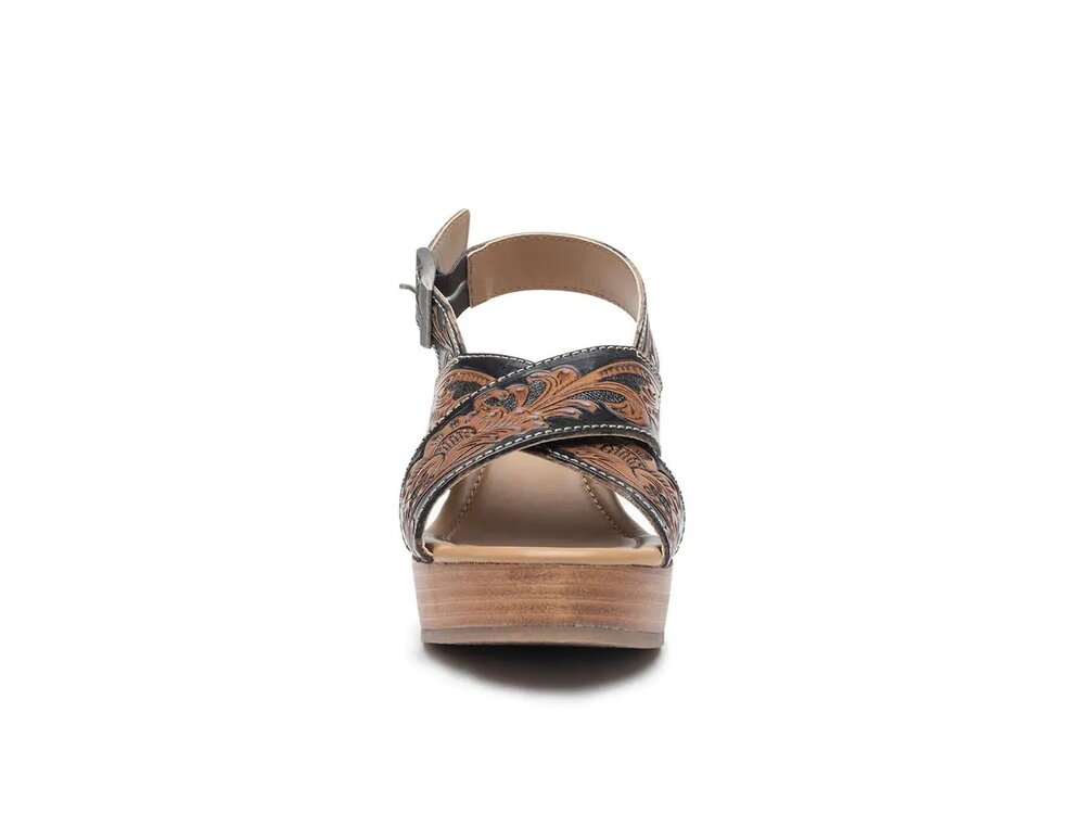 Myra Bags Flower Ridge - Handtooled Wedge-