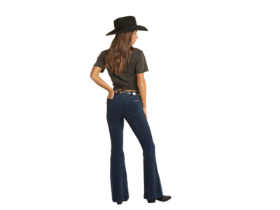 Rock and Roll Denim Corduroy Flare- Navy - RRWD6PR0G7