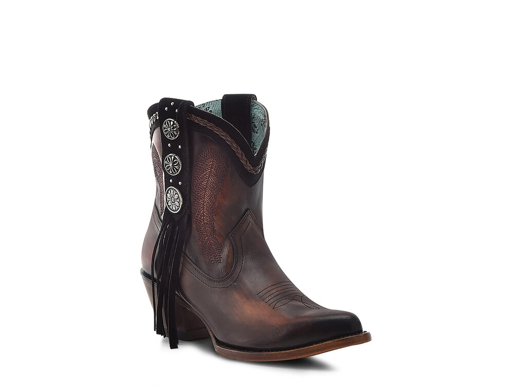 Corral N0005- Concho Bootie - Brown
