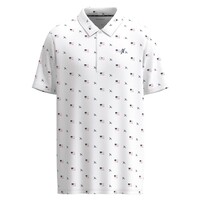 The Weekender Polo- White with Flags -