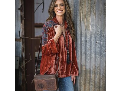 STS Ranchwear Catalina Croc Crossbody - STS33968