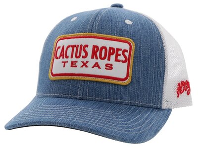 Hooey Cactus Ropes- 6 Panel Trucker- Denim- CR080