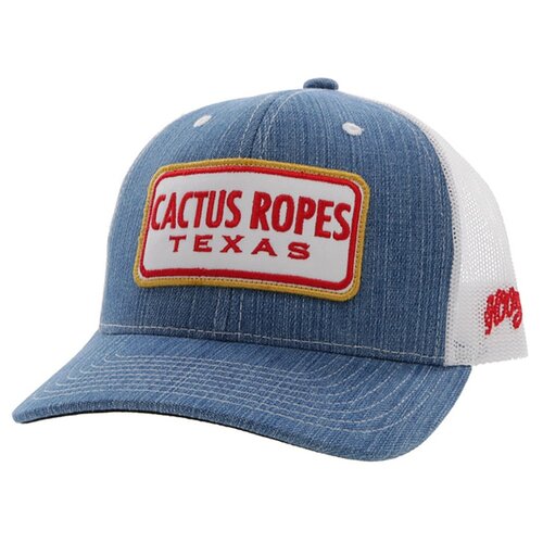 Hooey Cactus Ropes- 6 Panel Trucker- Denim- CR080