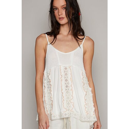 Pol Clothing Reagan Sleeveless Top - GWT33v- Off-White