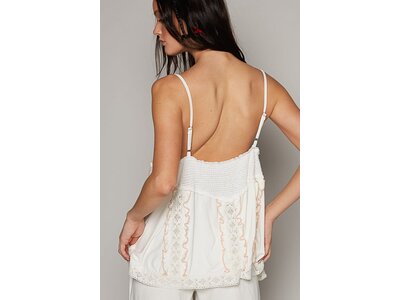 Pol Clothing Reagan Sleeveless Top - GWT33v- Off-White