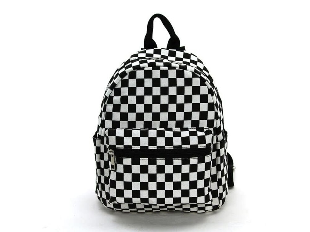 Checkered Backpack Bag