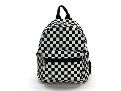 Checkered Backpack Bag