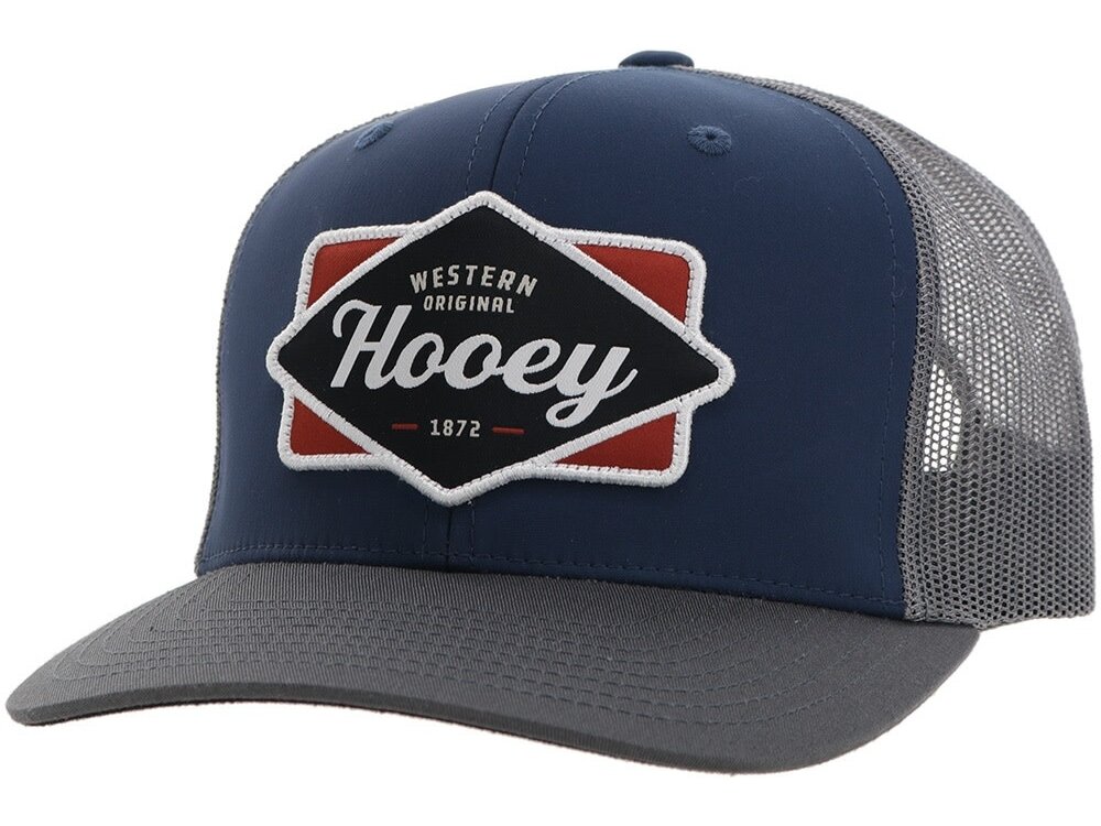 Hooey Diamond- Trucker Hat- Navy Grey- 2422T-NVGY