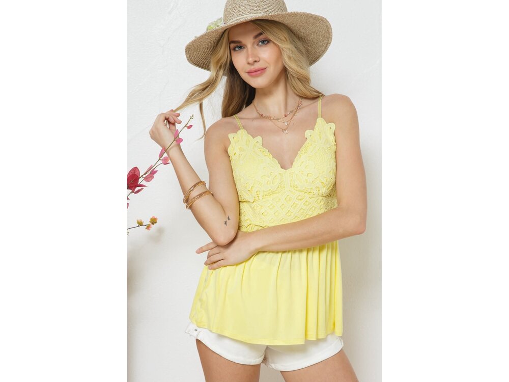 Blue B Lace Bralette Top- 51335T- Off White-