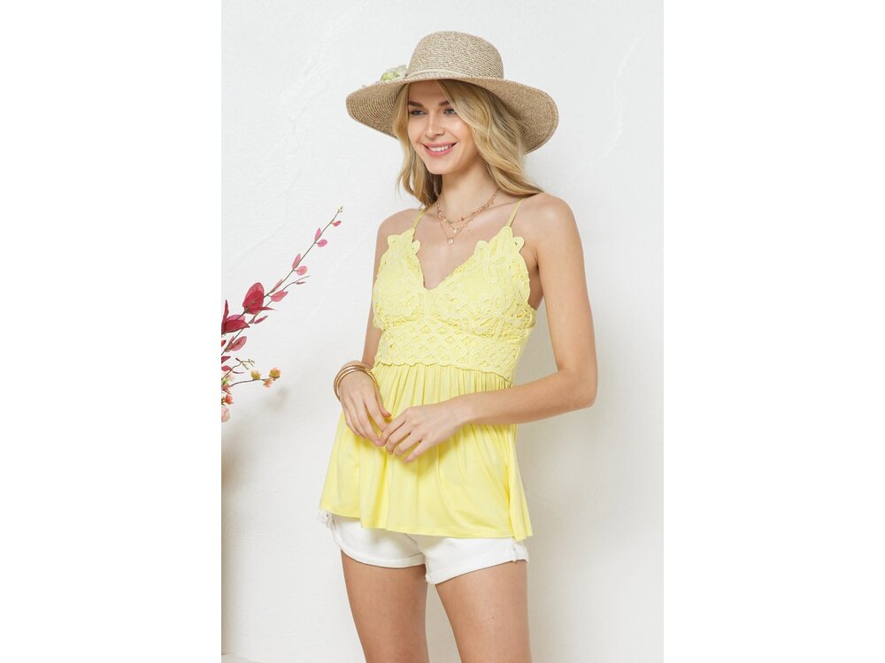 Blue B Lace Bralette Top- 51335T- Off White-