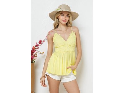 Blue B Lace Bralette Top- 51335T- Off White-