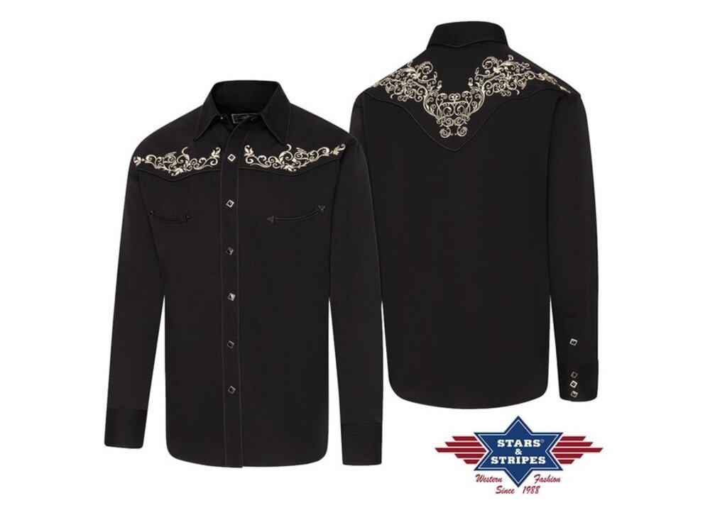 Stars & Stripes Brandon - Pearl Snap Embroidered Shirt