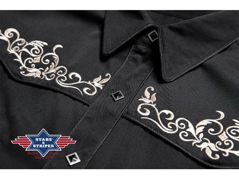 Stars & Stripes Brandon - Pearl Snap Embroidered Shirt
