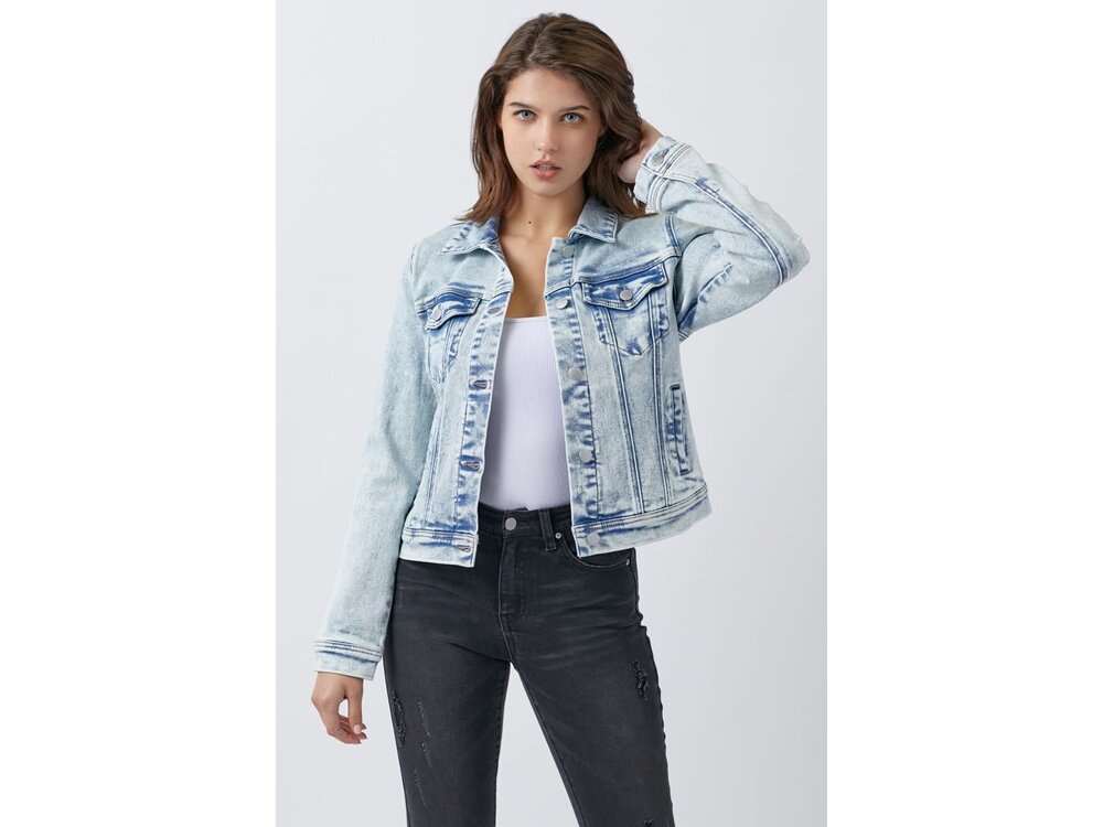 Risen Vintage Washed Denim Jacket- RDJ1110- Acid Wash