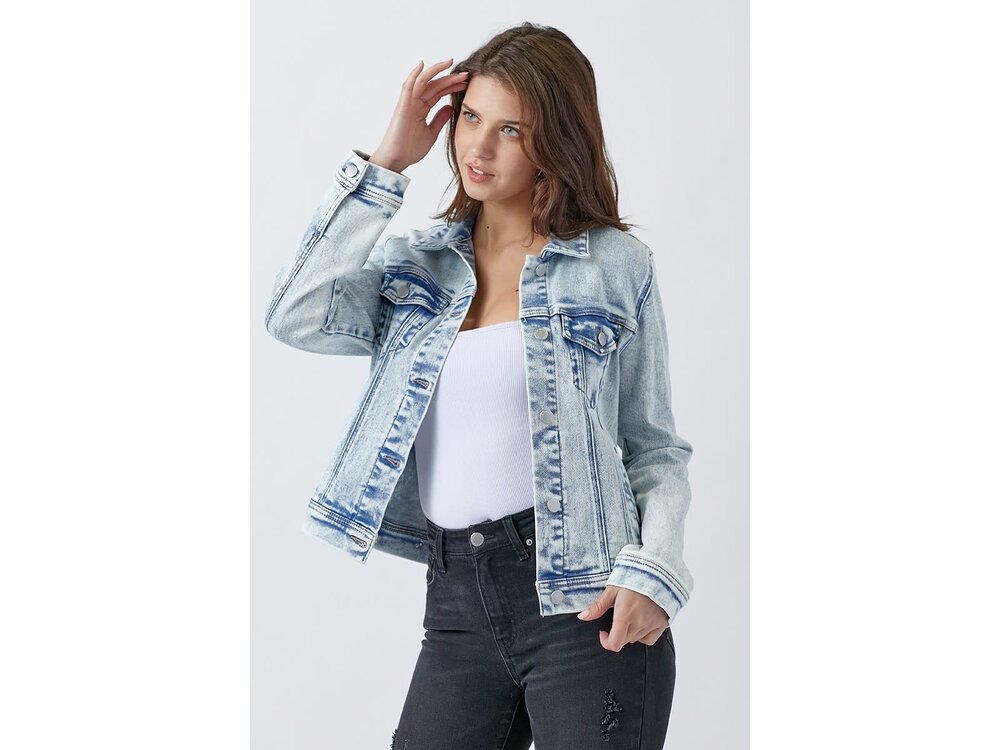 Risen Vintage Washed Denim Jacket- RDJ1110- Acid Wash