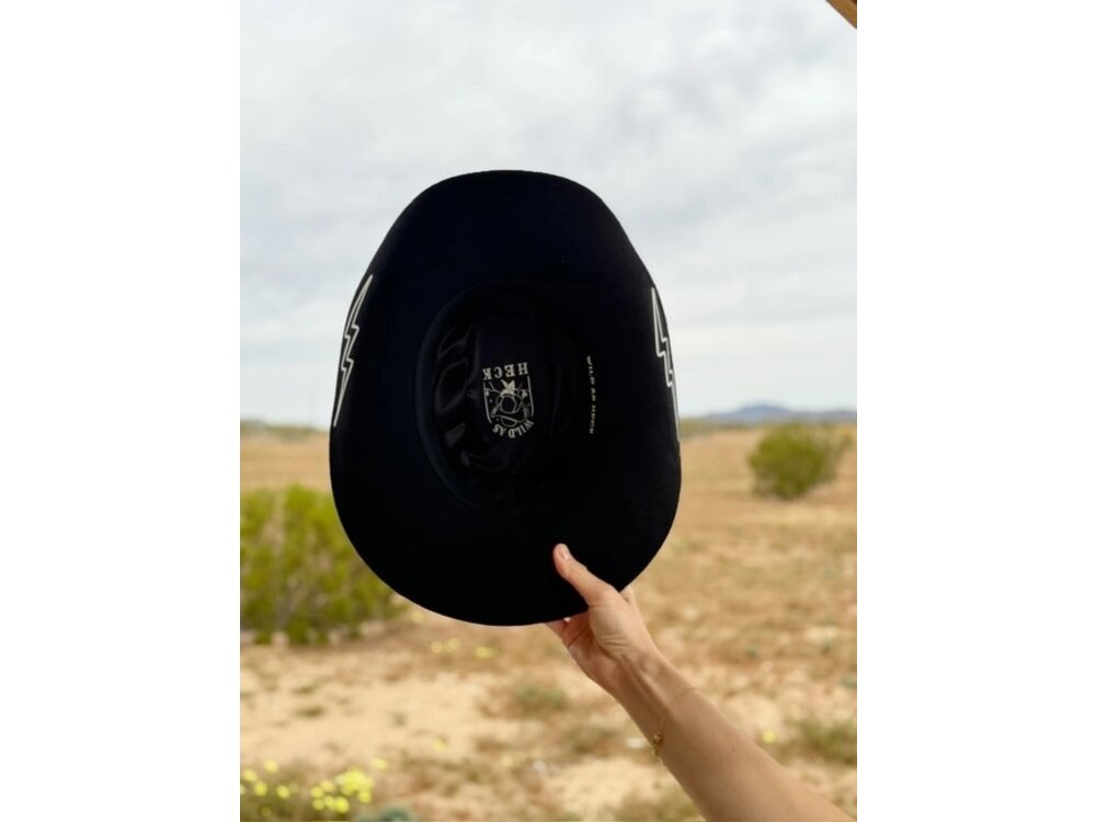 wild as heck The Priscilla - Austrailian Wool Western Hat- Black