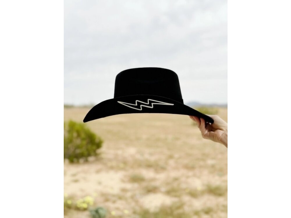 wild as heck The Priscilla - Austrailian Wool Western Hat- Black