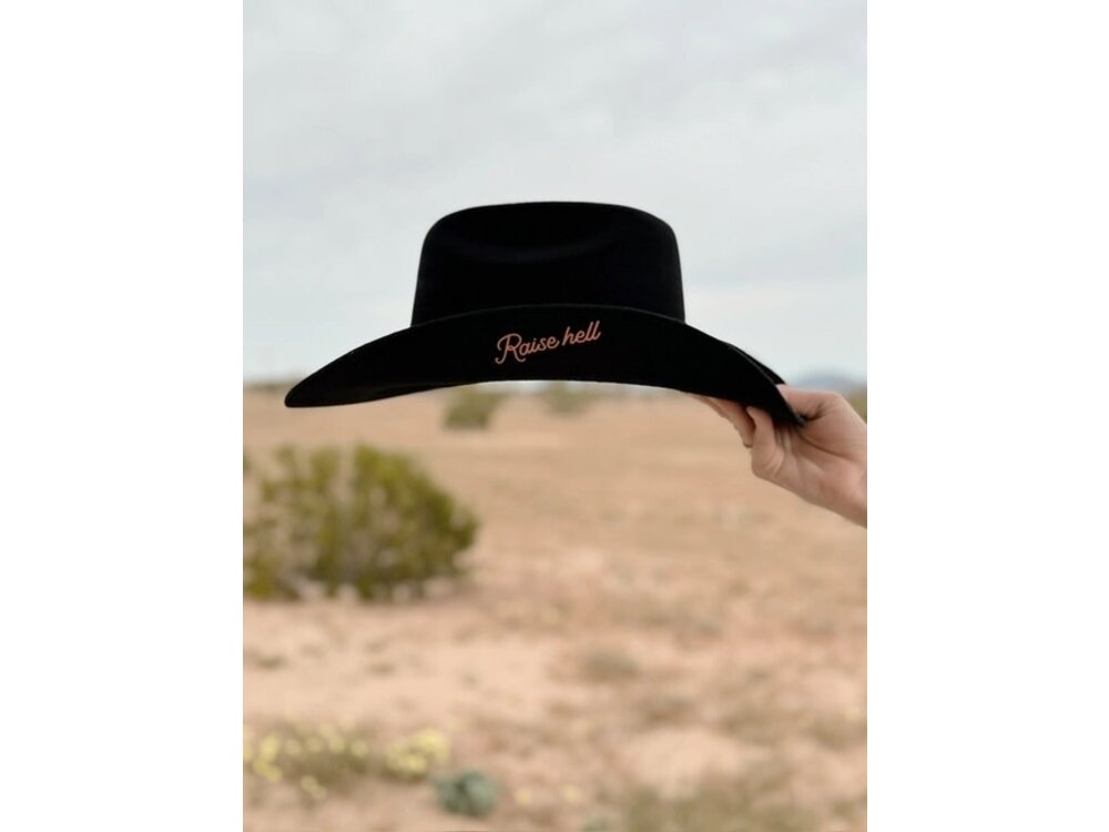 wild as heck Raise Hell - Austrailian Wool Western Hat