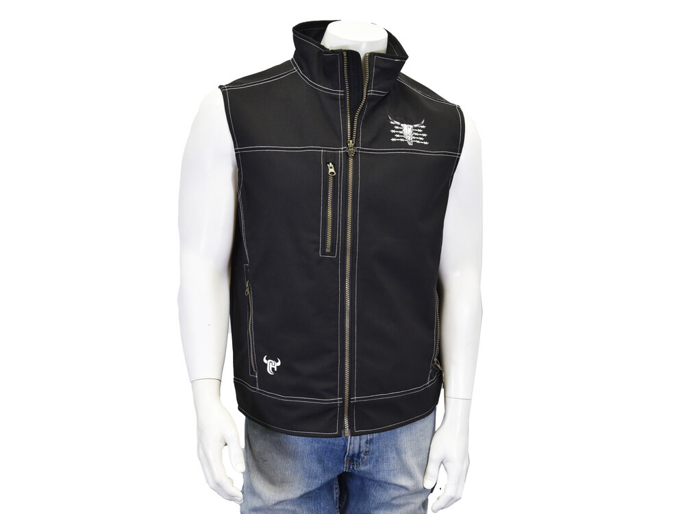 Cowboy Hardware Woodsman Tech Vest- Live Free- Black