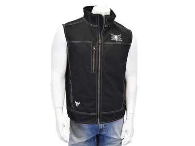 Cowboy Hardware Woodsman Tech Vest- Live Free- Black