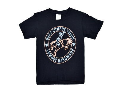 Cowboy Hardware Youth- Built Cowboy Tough Graphic Tee- Black