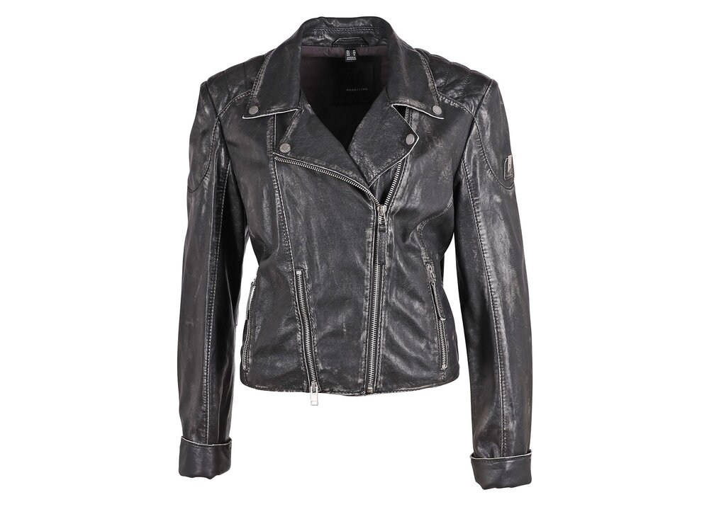 Mauritius Reanon Leather Jacket- Vintage Black-