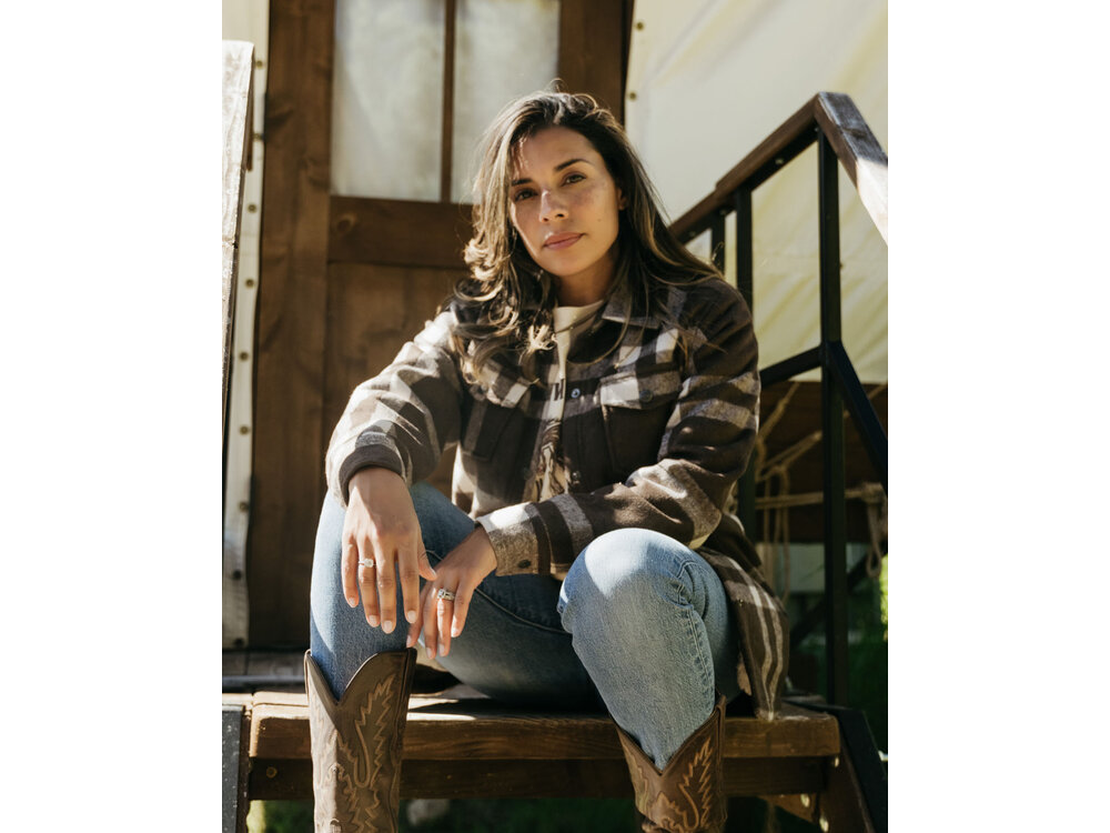 Outback Trading C'Anne Flannel Shacket - Brown