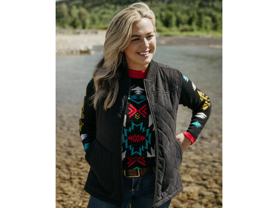 Outback Trading Jen Vest- Canyonland- Black/Grey-