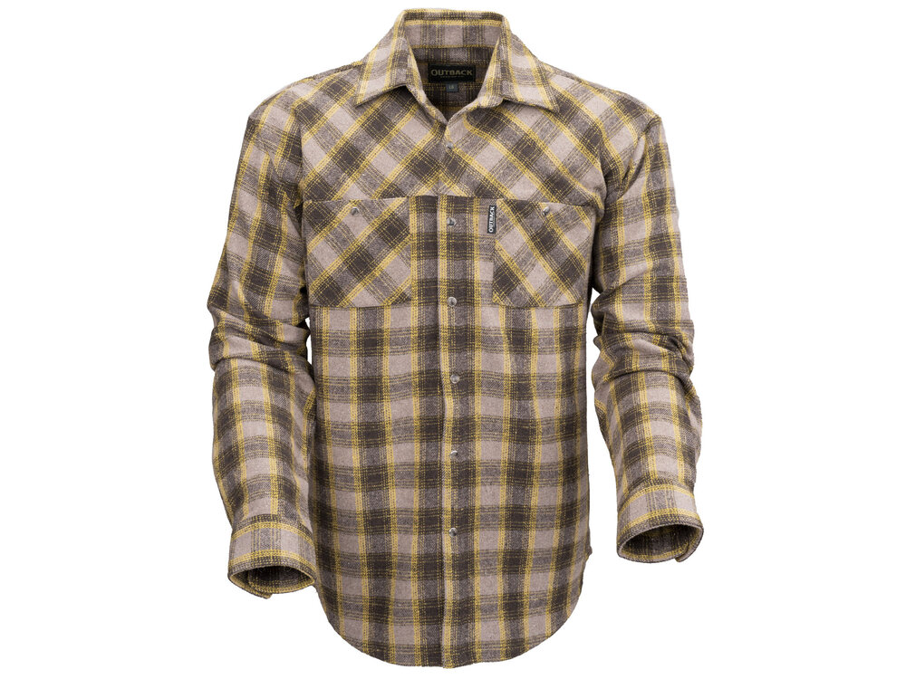 Outback Trading Greyson Flannel Shirt- Brown