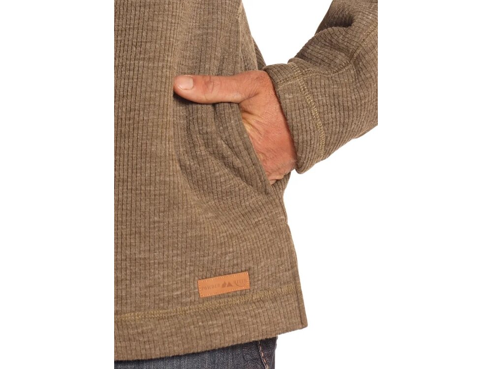 Powder River Outfitters Quarter Zip with Berber- Natural- DM91C04083