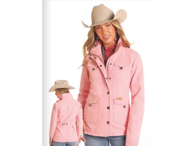 Powder River Outfitters Cotton Canvas Jacket- Pink- DW92C04138