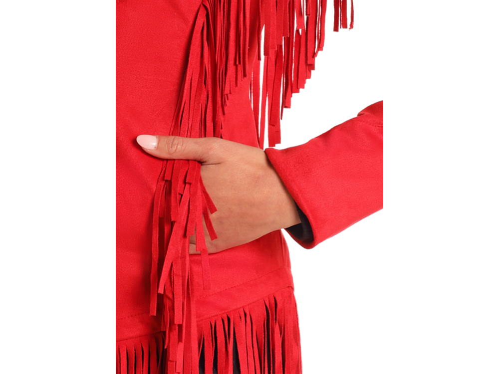 Powder River Outfitters Western Microsuede Jacket- Red- DW93C04158-