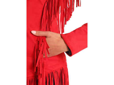 Powder River Outfitters Western Microsuede Jacket- Red- DW93C04158-