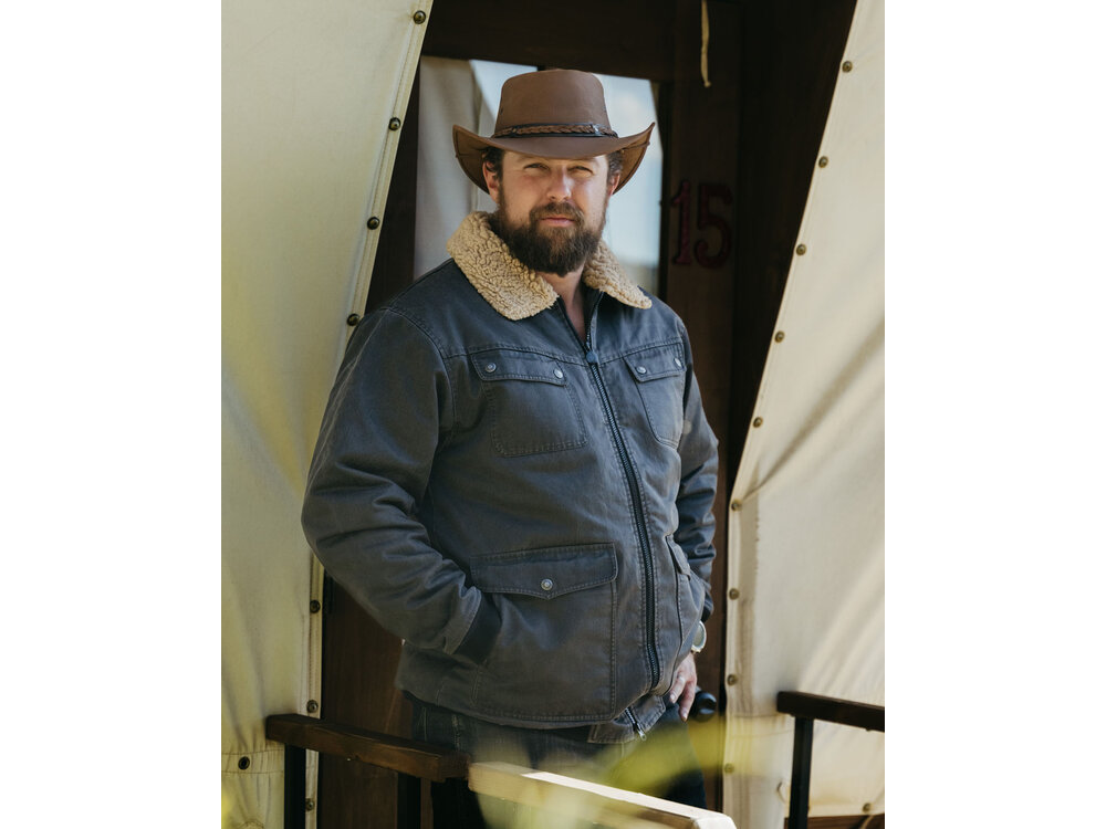 Outback Trading Ezra Aviator Jacket- Iron- 29872-