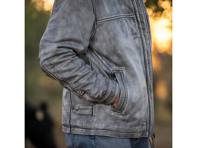 STS Ranchwear Rifleman Leather Jacket- Stonewash- STS5485