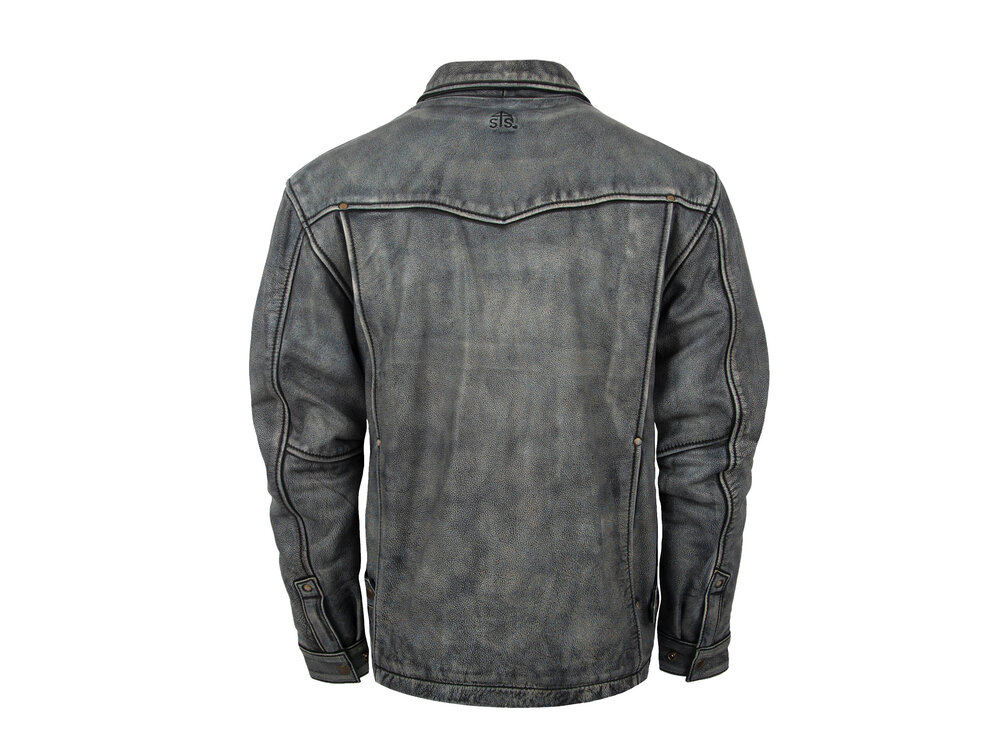 STS Ranchwear Rifleman Leather Jacket- Stonewash- STS5485