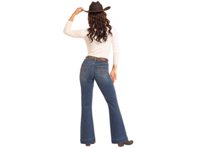 Rock and Roll Denim Boot Stitch Pocket - Midrise Trouser- BW5MD04782