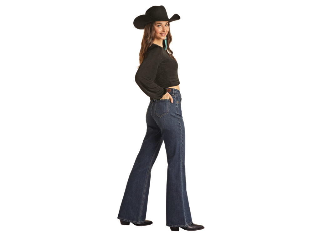 Rock and Roll Denim Yoke Detail - HighRise Flare- BW6HD02995-