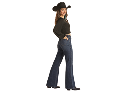 Rock and Roll Denim Yoke Detail - HighRise Flare- BW6HD02995-