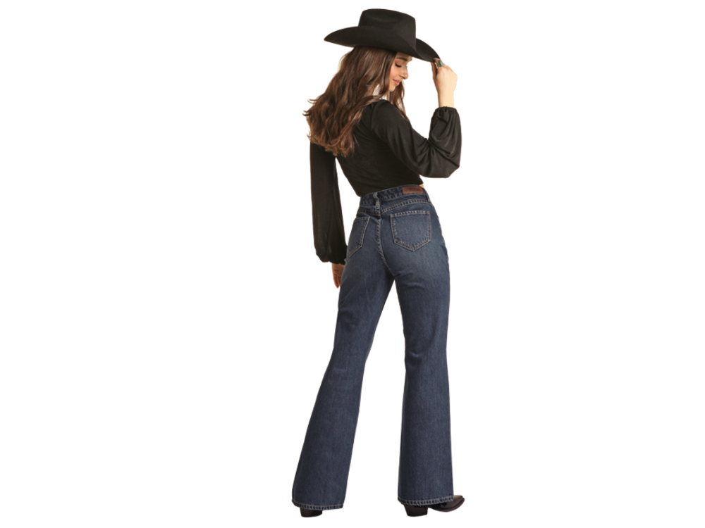 Rock and Roll Denim Yoke Detail - HighRise Flare- BW6HD02995-