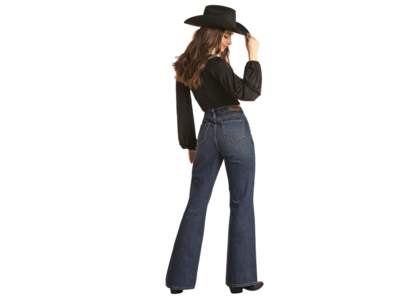 Rock and Roll Denim Yoke Detail - HighRise Flare- BW6HD02995-