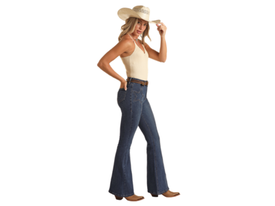 Rock and Roll Denim Front Star- High Rise Flare- BW6HD04026-