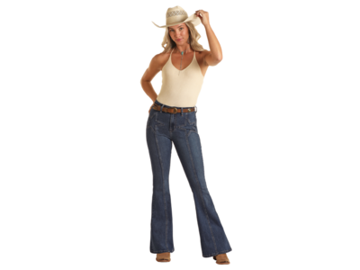 Rock and Roll Denim Front Star- High Rise Flare- BW6HD04026-