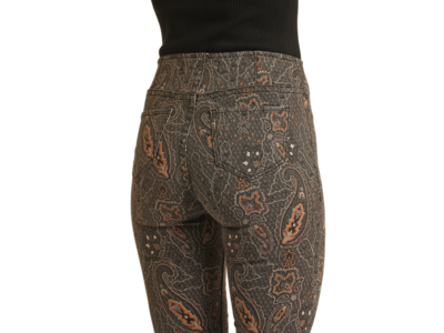 Rock and Roll Denim Paisley Print- PullOn Flare- RRWD6PRZQW