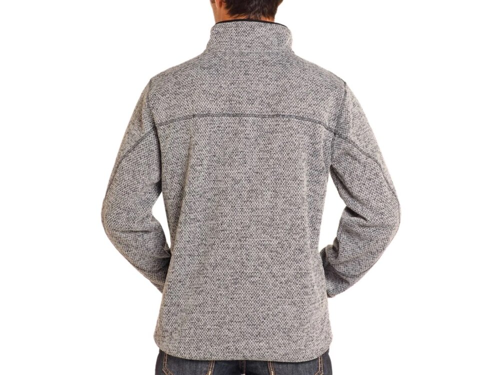 Rock and Roll Denim Melange Pullover- DM91C04076- Grey-