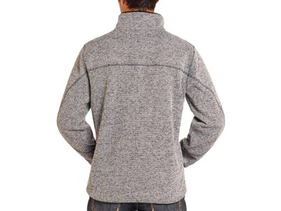 Rock and Roll Denim Melange Pullover- DM91C04076- Grey-